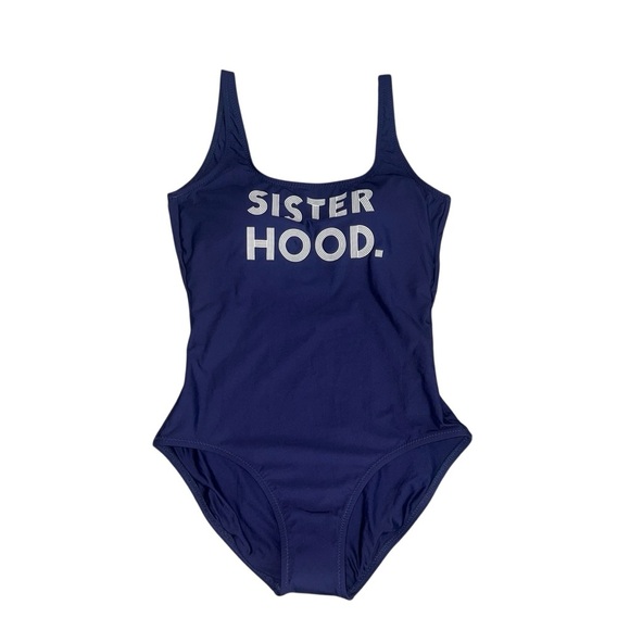 NWT Draper James x Helen Jon Collab Sisterhood Nassau Blue One-Piece Swimsuit M - Picture 2 of 8